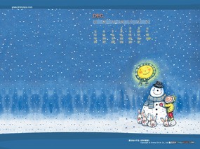  圣诞节几米雪人图片 Christmas Snowman Wallpaper 圣诞节雪人壁纸 节日壁纸