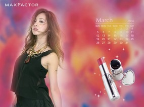  Jolin 蔡依琳壁纸 Desktop Calendar of Maxfactor Cosmetics 蔡依琳Maxfactor 广告壁纸 明星壁纸