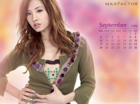  Jolin 蔡依琳壁纸 Desktop Calendar of Maxfactor Cosmetics 蔡依琳Maxfactor 广告壁纸 明星壁纸