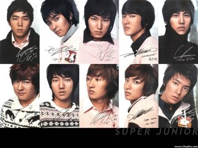 韩国当红人气组合Super Junior 壁纸1 韩国当红人气组合Su 明星壁纸