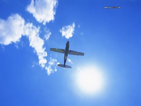  蓝天下的飞机图片 Airplane Sky Airplane Wallpaper 翱翔蓝天-飞机壁纸 汽车壁纸