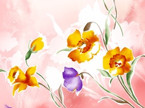 艺术风格花卉图案插画设计壁纸 艺术风格花卉图案插画设计壁纸 其他壁纸