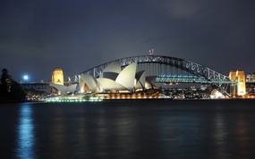 HDR 澳洲悉尼 悉尼歌剧院夜景壁纸 澳洲悉尼风景摄影集 人文壁纸