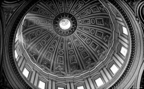 纯粹的光影美学 人文建筑黑白摄影壁纸 St Peter s Dome Rome 罗马圣彼得大教堂桌面壁纸 纯粹的光影美学人文建筑黑白摄影壁纸 人文壁纸