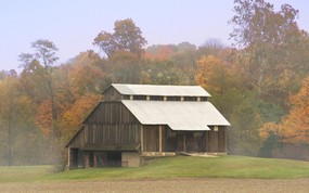 文化之旅  Rising Mist on an Autumn Morning Arkansas 阿肯色州 清晨薄雾图片壁纸 地理人文景观壁纸精选 第四辑 人文壁纸
