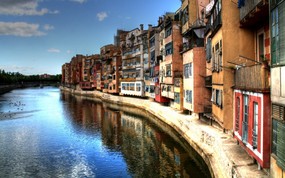 HDR 西班牙城市映像 西班牙 Girona 犹太人街区图片 HDR 西班牙城市映像 人文壁纸