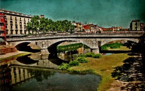 HDR 西班牙城市映像 怀旧风格 西班牙 Girona 吉罗纳小城风景 HDR 西班牙城市映像 人文壁纸