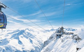滑雪圣地 阿尔卑斯山度假壁纸 缆车起点图片壁纸 滑雪圣地阿尔卑斯山度假壁纸 人文壁纸