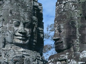 柬埔寨古朴风情 柬埔寨旅游石刻雕像 Stock Photos of Cambodia statues and sculptures 柬埔寨古朴风情 人文壁纸