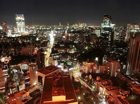 鸟瞰东京 东京夜景壁纸 日本东京夜景摄影 Japan Tokyo Views From Tokyo Tower 鸟瞰东京夜景壁纸 人文壁纸
