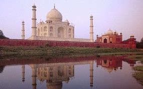 文化之旅 地理人文景观壁纸精选 第一辑 Taj Mahal Agra Uttar Pradesh India 印度阿格拉 泰姬陵图片壁纸 文化之旅地理人文景观(一) 人文壁纸