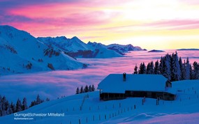 温泉与滑雪 瑞士冬季旅游景点壁纸 Gurnigel Schweizer Mittelland 瑞士高原图片壁纸 温泉与滑雪瑞士冬季旅游景点壁纸 人文壁纸