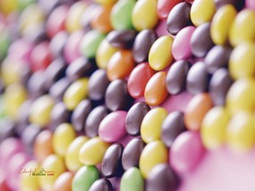  彩色巧克力豆图片 梦幻风格糖果摄影 缤纷糖果摄影壁纸(第二辑) 摄影壁纸