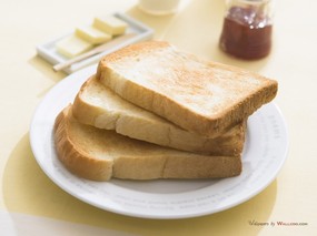  早餐图片 烤面包图片 Breakfast Photo toasted breads Photo 健康早餐-美食摄影壁纸 摄影壁纸