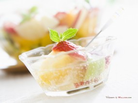  水果甜品图片 Breakfast Photo Foods on the Table 健康早餐-美食摄影壁纸 摄影壁纸