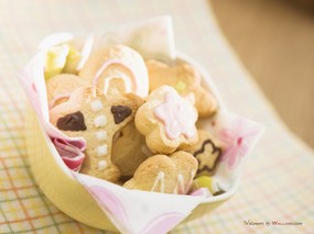  可爱饼干图片 早餐饼干壁纸 Breakfast Photo Foods on the Table 健康早餐-美食摄影壁纸 摄影壁纸