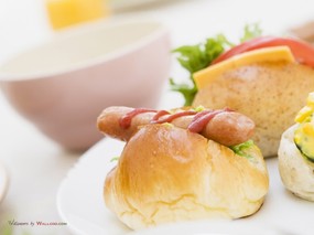  美食壁纸 西式早餐图片 Breakfast Photo Foods on the Table 健康早餐-美食摄影壁纸 摄影壁纸