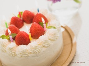  草莓蛋糕图片 草莓蛋糕壁纸 Strawberry Cake Photo Strawberry Cake Wallpaper 健康早餐-美食摄影壁纸 摄影壁纸