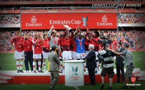 英超 2009 10赛季 Arsenal 阿森纳壁纸 Emirates Cup 2009 Winners 2009-10赛季 Arsenal 阿森纳壁纸 体育壁纸