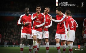 英超 2009 10赛季 Arsenal 阿森纳壁纸 Arsenal 2 0 Standard Liege 2009-10赛季 Arsenal 阿森纳壁纸 体育壁纸
