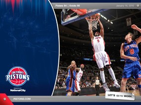 NBA 桌面壁纸 Jan 16 vs Knicks 桌面壁纸 2009-10赛季底特律活塞常规赛 体育壁纸