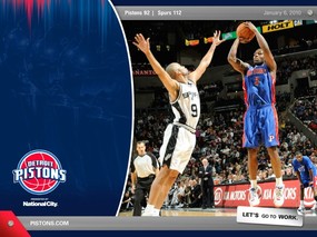 NBA 桌面壁纸 Jan 6 at Spurs 桌面壁纸 2009-10赛季底特律活塞常规赛 体育壁纸