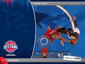 NBA 桌面壁纸 Feb 6 vs Nets 桌面壁纸 2009-10赛季底特律活塞常规赛 体育壁纸