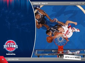 NBA 桌面壁纸 Jan 31 vs Magic 桌面壁纸 2009-10赛季底特律活塞常规赛 体育壁纸