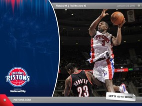 NBA 桌面壁纸 Jan 23 vs Blazers 桌面壁纸 2009-10赛季底特律活塞常规赛 体育壁纸