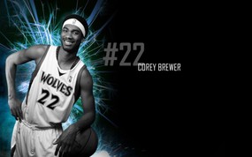 NBA  corey brewer 图片壁纸 2009-10赛季明尼苏达森林狼桌面壁纸 体育壁纸