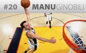 NBA  20 Manu Ginobili 2009-10赛季圣安东尼奥马刺常规赛桌面壁纸 体育壁纸
