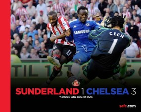 英超 2009 10赛季 Sunderland 桑德兰壁纸 Sunderland 1 Chelsea 3桌面壁纸 2009-10赛季 Sunderland 桑德兰壁纸 体育壁纸