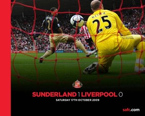 英超 2009 10赛季 Sunderland 桑德兰壁纸 Sunderland 1 Liverpool 1桌面壁纸 2009-10赛季 Sunderland 桑德兰壁纸 体育壁纸