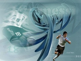 2009世界足球先生梅西壁纸 2009世界足球先生梅西壁纸 体育壁纸