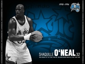 NBA壁纸  No 32 沙奎尔 奥尼尔壁纸 Shaquille O Neal Wallpaper 奥兰多魔术队官方桌面壁纸 体育壁纸