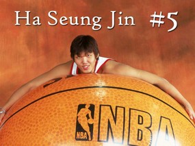 NBA壁纸  开拓者队NO 5 河升镇壁纸 Ha Seung Jin Desktop 波特兰开拓者队官方桌面壁纸 体育壁纸
