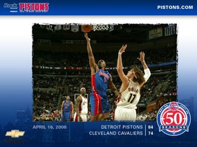 NBA 底特律活塞队2007 08赛季官方桌面壁纸 常规赛April 16 at Cavaliers桌面壁纸 底特律活塞队2007-08赛季壁纸 体育壁纸
