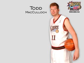 NBA壁纸  前76人队NO 11 Todd Macculloch 壁纸 Todd Macculloch Desktop 费城76人队官方桌面壁纸 体育壁纸