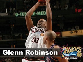 NBA壁纸  前76人队NO 31 格伦 罗宾迅壁纸 Glenn Robinson Desktop 费城76人队官方桌面壁纸 体育壁纸
