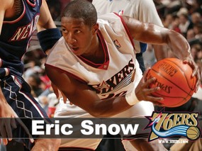 NBA壁纸  前76人队NO 20 埃里克 斯诺壁纸 Eric Snow Desktop 费城76人队官方桌面壁纸 体育壁纸