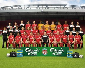 英超联赛球队  0708 team桌面壁纸 官方Liverpool 利物浦壁纸-球员阵容 体育壁纸