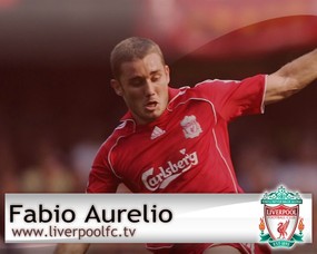 英超联赛球队  Fabio Aurelio桌面壁纸 官方Liverpool 利物浦壁纸-球员阵容 体育壁纸