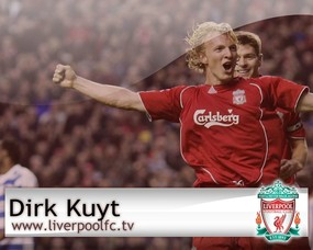 英超联赛球队  Dirk Kuyt桌面壁纸 官方Liverpool 利物浦壁纸-球员阵容 体育壁纸