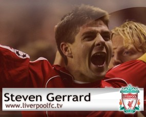 英超联赛球队  Steven Gerrard桌面壁纸 官方Liverpool 利物浦壁纸-球员阵容 体育壁纸