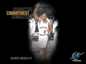NBA  Gilbert Arenas 壁纸下载 华盛顿奇才队2008-09赛季官方桌面壁纸 体育壁纸