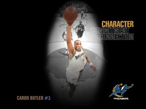 NBA  Caron Butler壁纸下载 华盛顿奇才队2008-09赛季官方桌面壁纸 体育壁纸