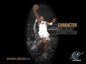 NBA  Antawn Jamison壁纸下载 华盛顿奇才队2008-09赛季官方桌面壁纸 体育壁纸