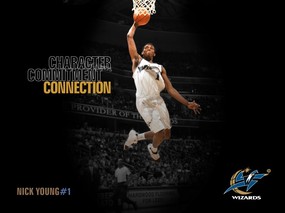 NBA  Nick Young 壁纸下载 华盛顿奇才队2008-09赛季官方桌面壁纸 体育壁纸