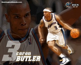 NBA壁纸  奇才队NO 3 卡龙 巴特勒壁纸 Caron Butler Desktop 华盛顿奇才队官方桌面壁纸 体育壁纸