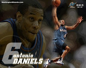 NBA壁纸  奇才队NO 6 安东尼奥 丹尼尔斯壁纸 Antonio Daniels Desktop 华盛顿奇才队官方桌面壁纸 体育壁纸